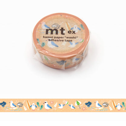 mt ex Washi Tape - Summer Black-tailed Gull [15mm] [Washi Tejp]
