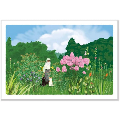 Active Corporation × Toshinori Mori Tabineko Summer Postcard - Summer Kitchen Garden [Vykort]