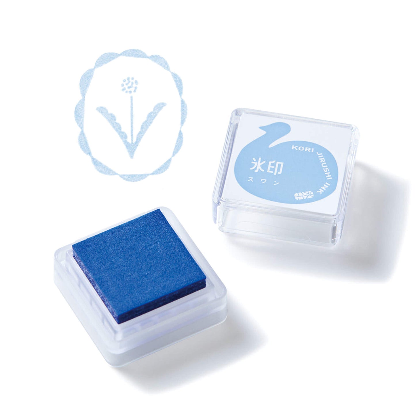 King Jim HITOTOKI Kori Jirushi Ice Cube Stamp Ink Pad - Swan