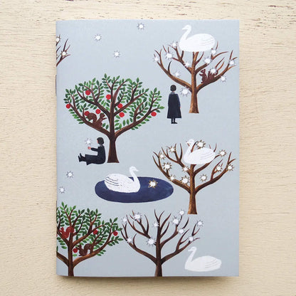 Cozyca Stamp Notebook A6 - Swan Forest [Stämplingsvänlig anteckningsbok]