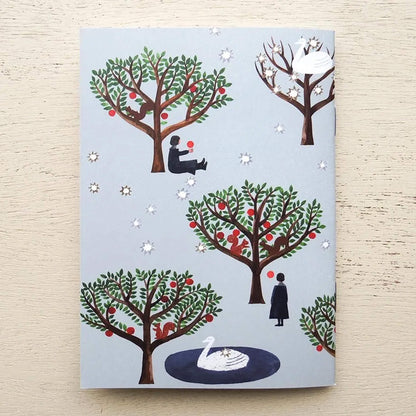 Cozyca Stamp Notebook A6 - Swan Forest [Stämplingsvänlig anteckningsbok]