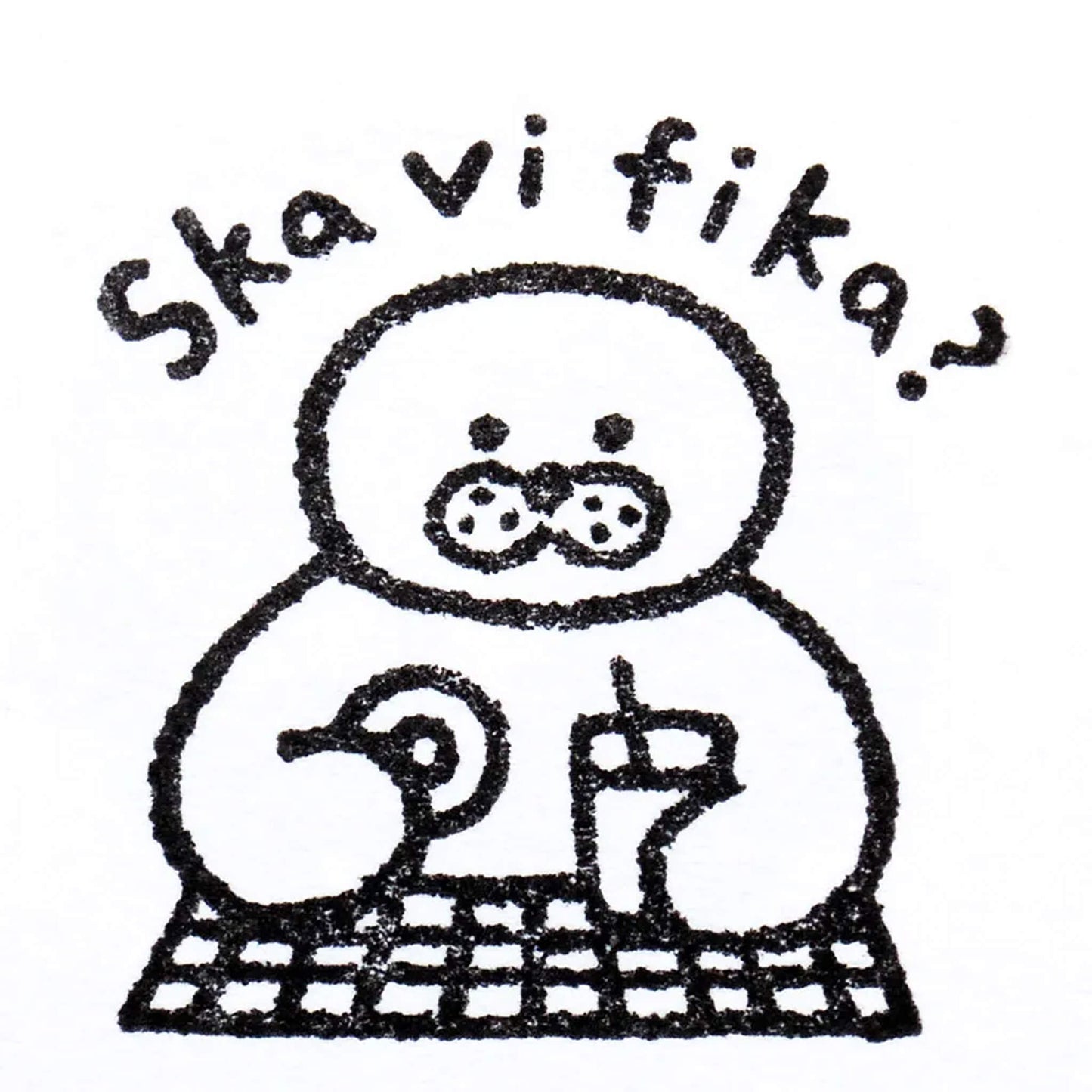 Cozyca Rubber Stamp - Ska vi fika? [Gummistämpel]