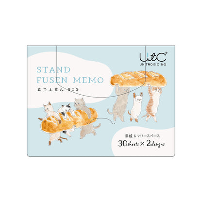 Hisago × Tocoro Comugi Standing Sticky Notes Big - Teku Teku Bakery Cat [Självhäftande anteckningslappar]