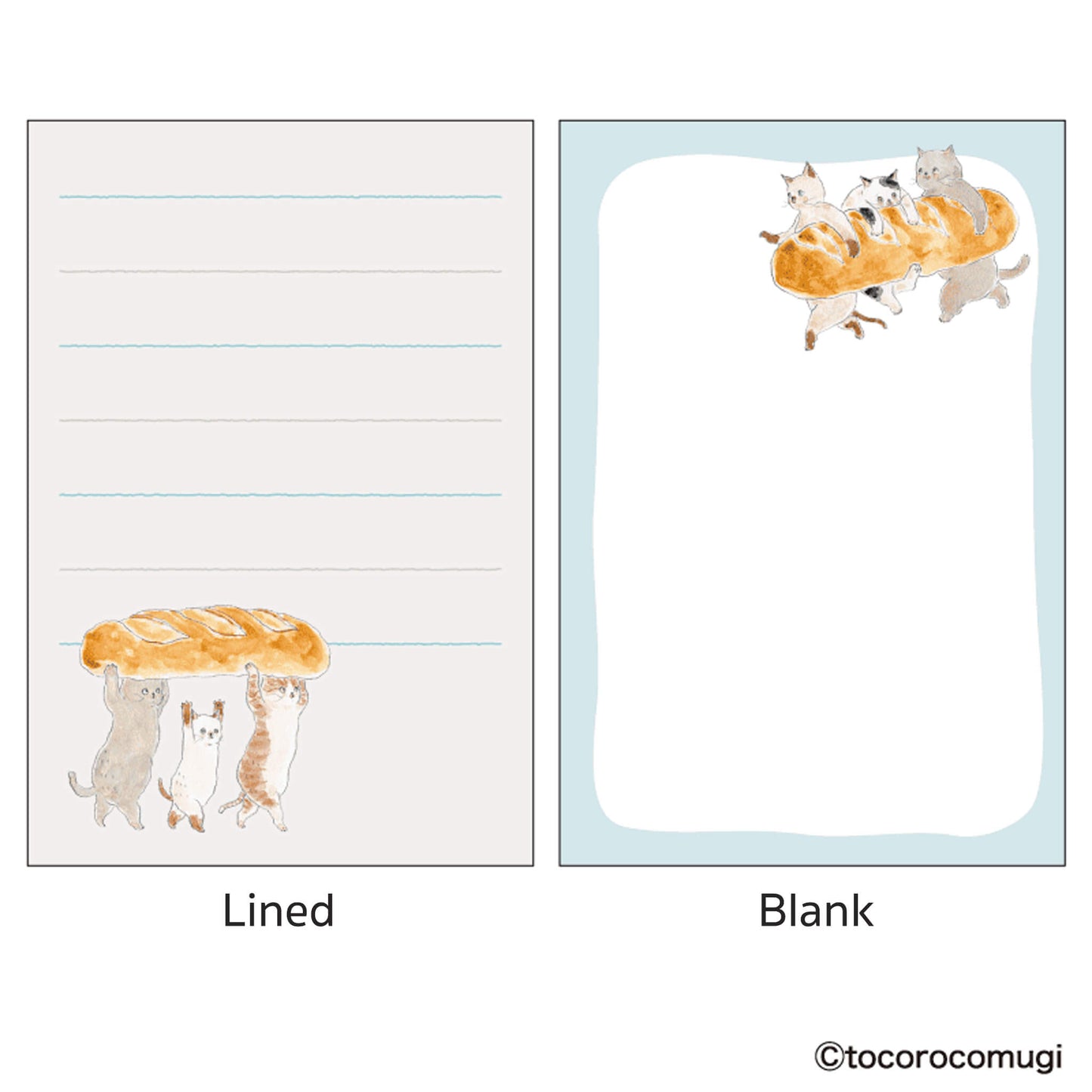 Hisago × Tocoro Comugi Standing Sticky Notes Big - Teku Teku Bakery Cat [Självhäftande anteckningslappar]