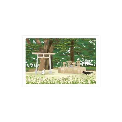 Active Corporation × Toshinori Mori Tabineko Summer Postcard - The Meeting Place [Vykort]