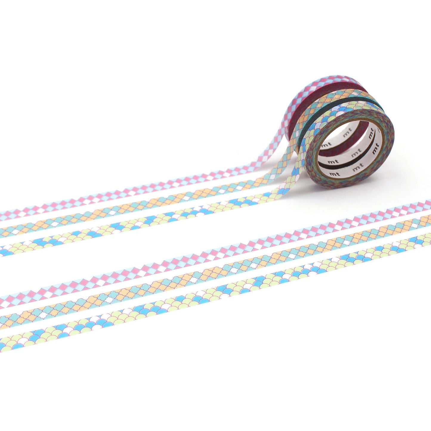 mt slim deco Washi Tape Set of 3 - Tile [6mm] [Washi Tejp]