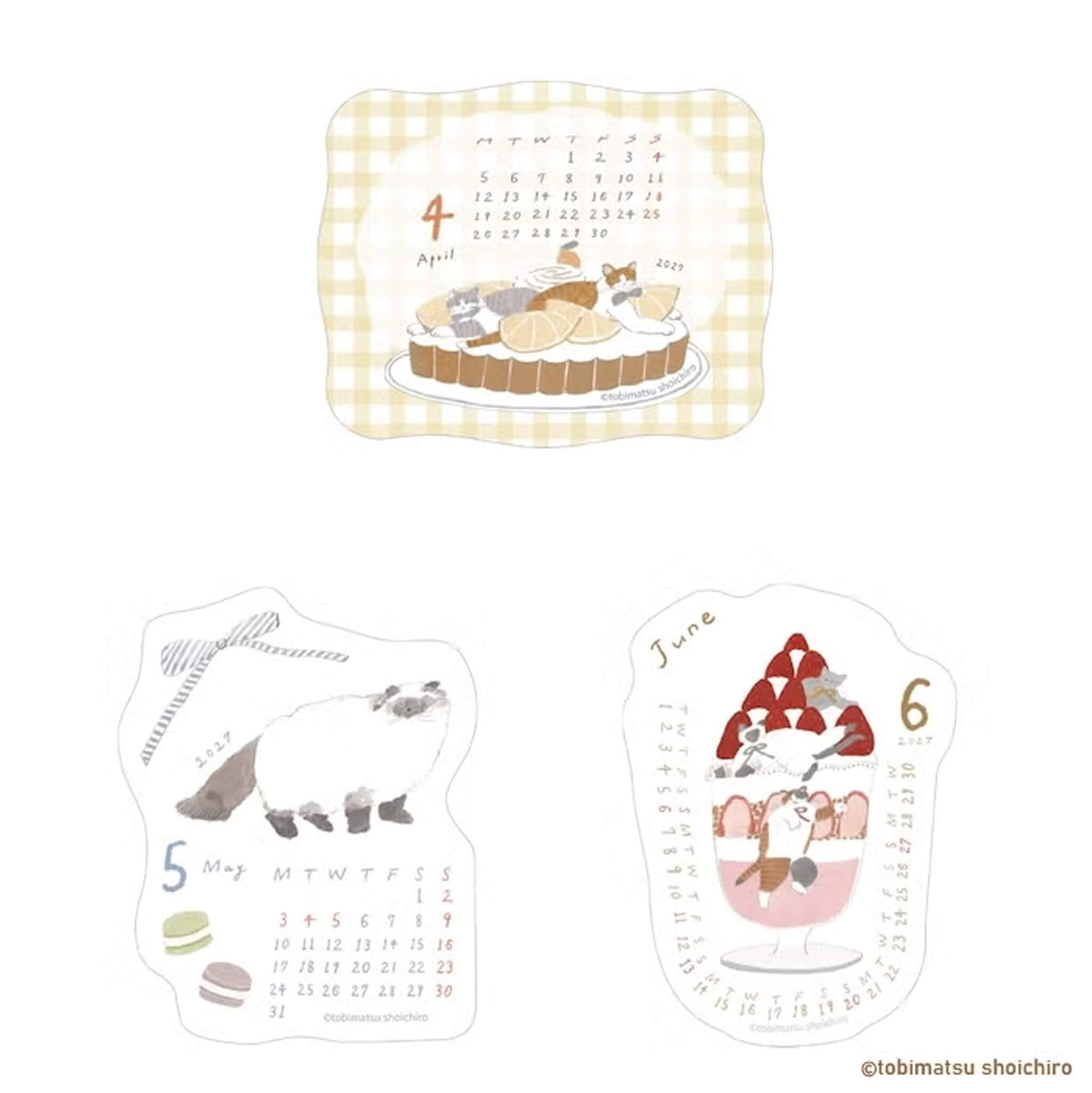 Furukawa Shiko × Tobimatsu Shioichiro 2027 Calendar Stickers [Flak-klistermärke]