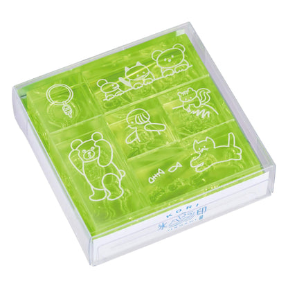 King Jim HITOTOKI Kori Jirushi Ice Cube Stamp Set - Tomodachi
