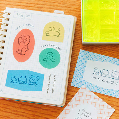 King Jim HITOTOKI Kori Jirushi Ice Cube Stamp Set - Tomodachi