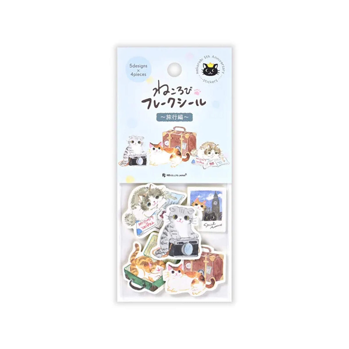 NB Nekorobi Flake Stickers - Travel