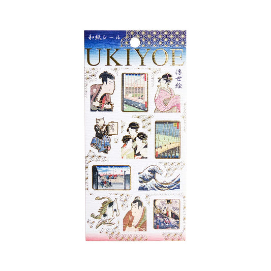 Cozyca Hyogensha Washi Sticker Sheet - Ukiyoe [Klistermärkeark]