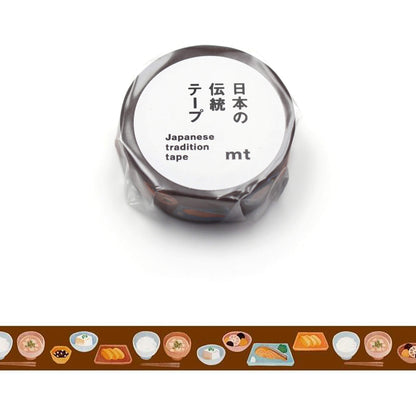 mt × Maruichikyu Washi Tape - Japanese Tradition - Washoku [15mm] [Washi Tejp]