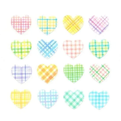 Bande Washi Sticker Roll - Watercolor Heart Check [Klistermärke på rulle]