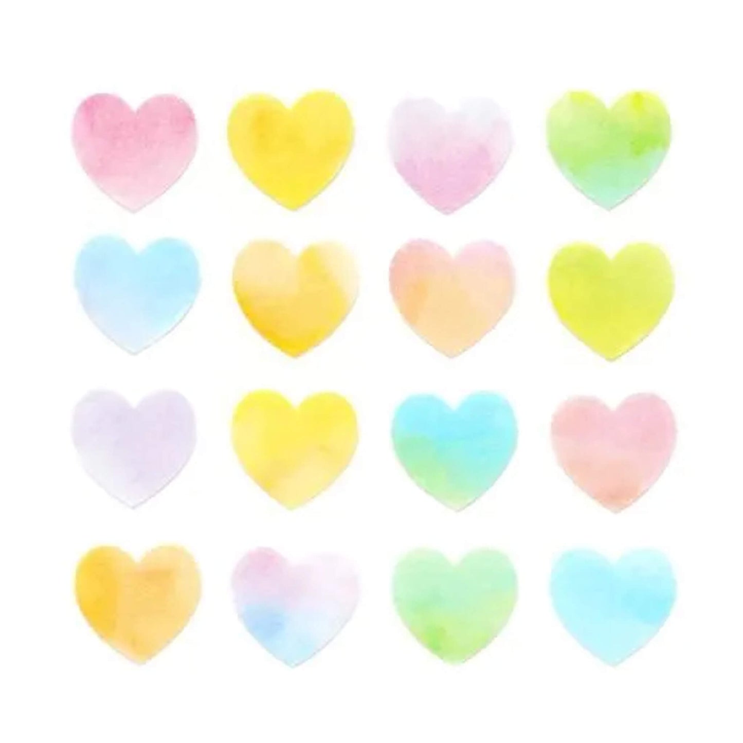 Bande Washi Sticker Roll - Watercolor Heart Pastel [Klistermärke på rulle]