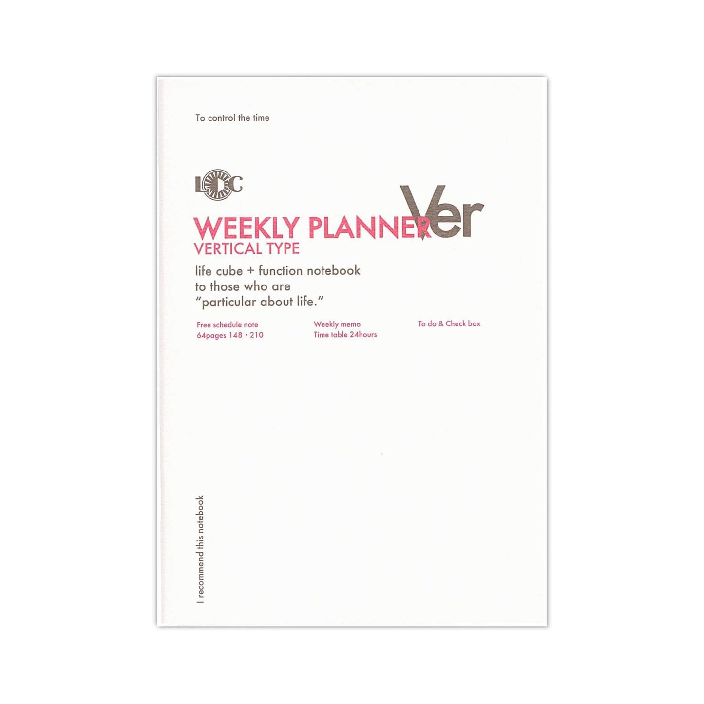 Luddite Function Notebook A5 - Weekly Planner Vertical Type