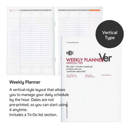 Luddite Function Notebook A5 - Weekly Planner Vertical Type