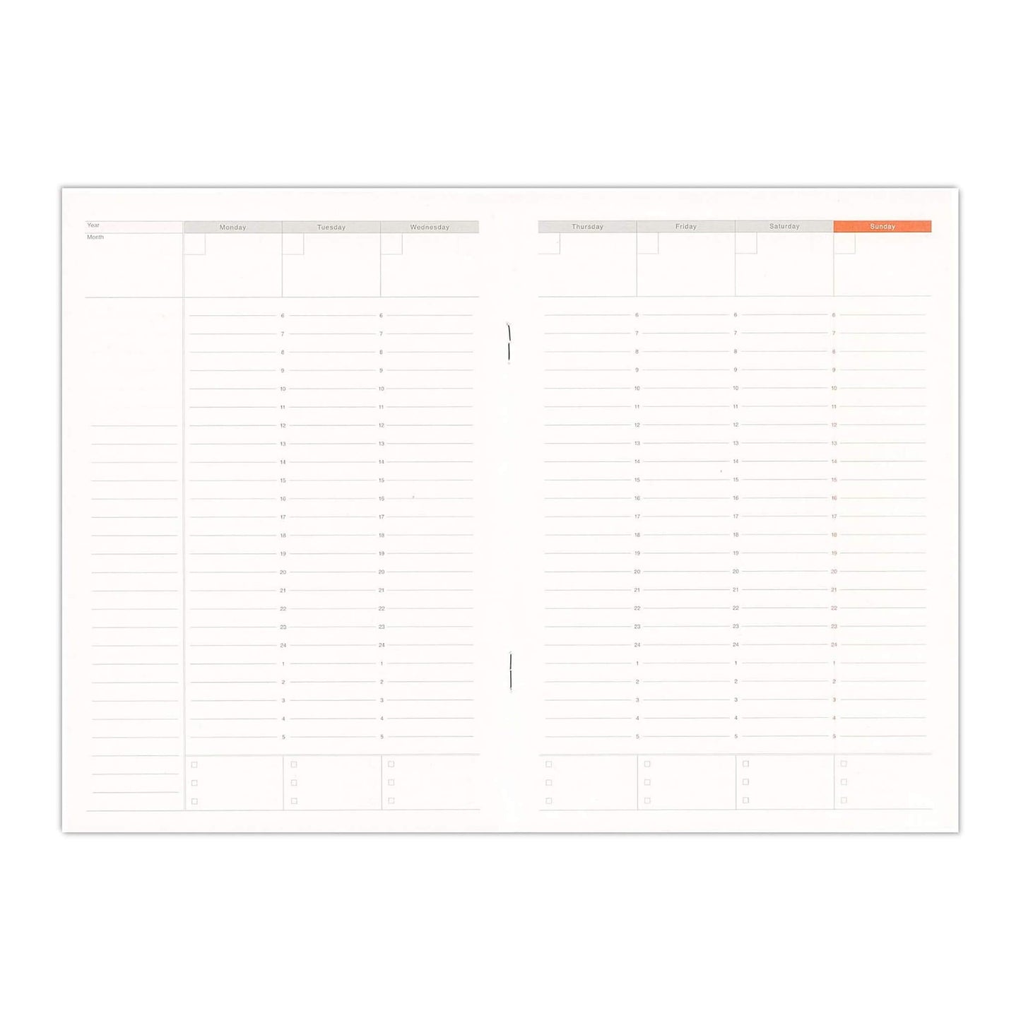 Luddite Function Notebook A5 - Weekly Planner Vertical Type