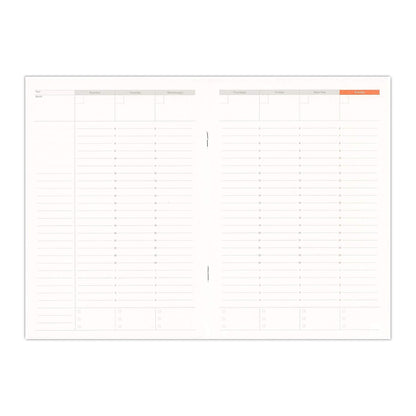 Luddite Function Notebook A5 - Weekly Planner Vertical Type