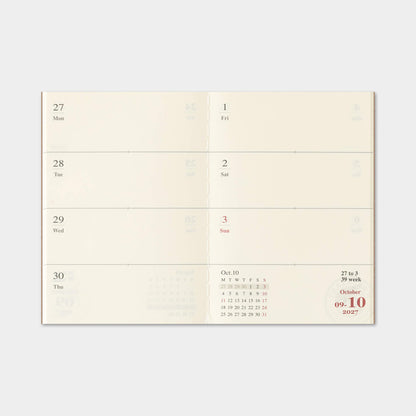 TRAVELER'S notebook 2027 - Weekly Refill - Passport Size