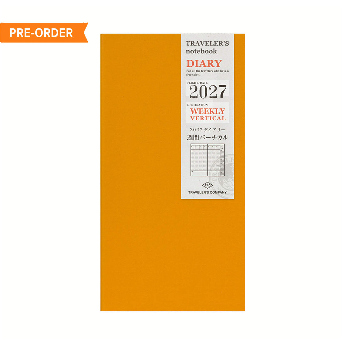 TRAVELER'S notebook 2027 - Weekly Vertical Refill - Regular Size