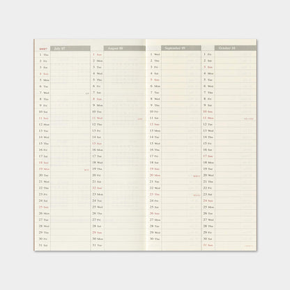 TRAVELER'S notebook 2027 - Weekly Vertical Refill - Regular Size