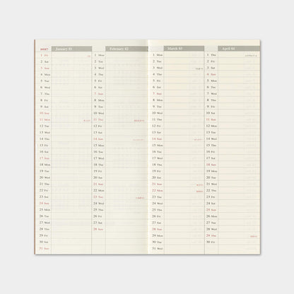 TRAVELER'S notebook 2027 - Weekly Vertical Refill - Regular Size