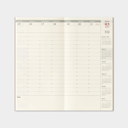 TRAVELER'S notebook 2027 - Weekly Vertical Refill - Regular Size