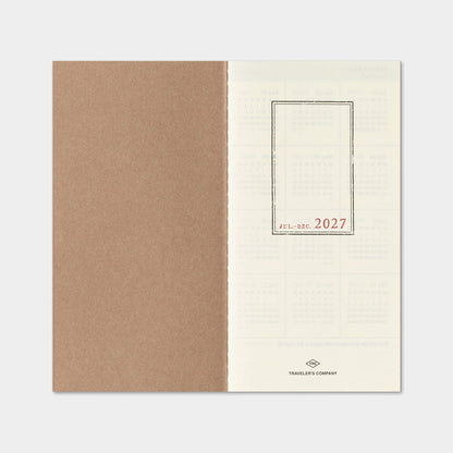 TRAVELER'S notebook 2027 - Weekly Vertical Refill - Regular Size