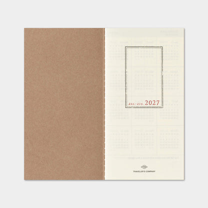 TRAVELER'S notebook 2027 - Weekly + Memo Refill - Regular Size