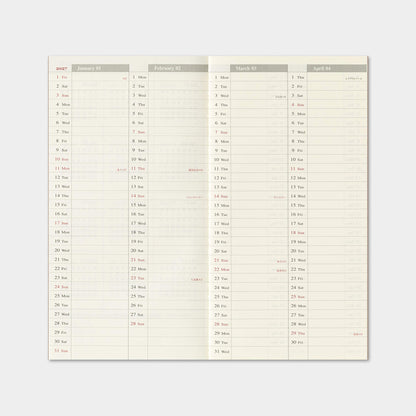 TRAVELER'S notebook 2027 - Weekly + Memo Refill - Regular Size