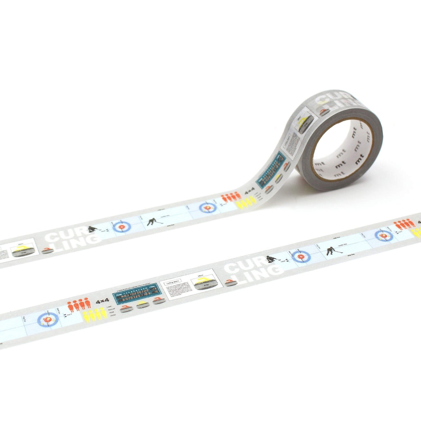 mt ex Washi Tape - Winter Sports Curling [18mm] [Washi Tejp]