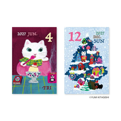 Shinnippon Calendar × Yumi Kitagishi Mini Mini Daily Calendar 2027
