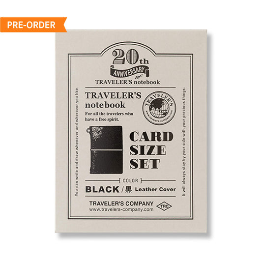 [PRE-ORDER] TRAVELER'S notebook Card Size 20th Anniversary Set - Black