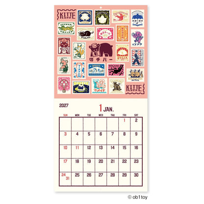 Shinnippon Calendar × ob1toy LP Wall Calendar 2027