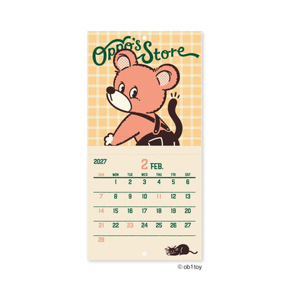 Shinnippon Calendar × ob1toy Mini Wall Calendar 2027