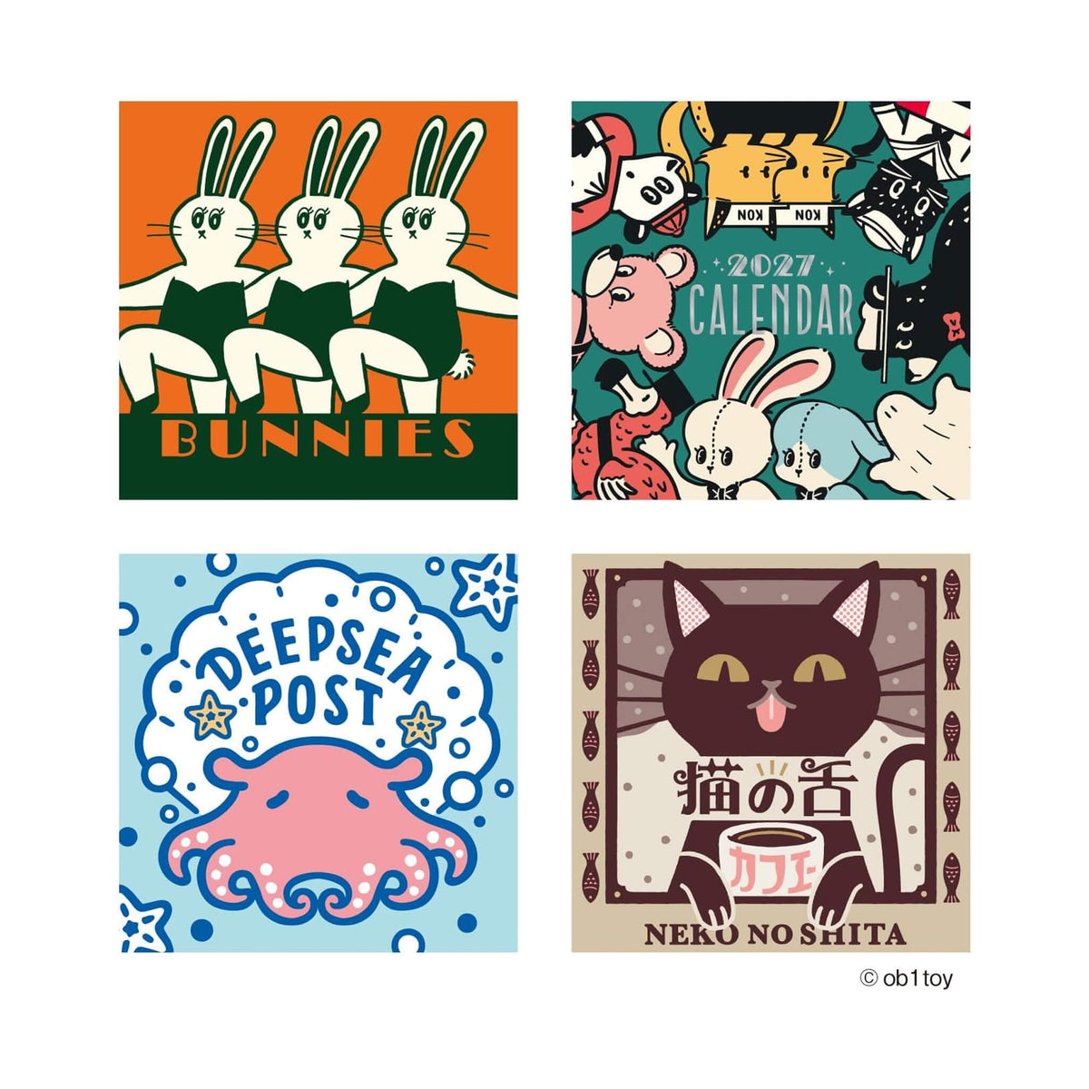 Shinnippon Calendar × ob1toy Mini Wall Calendar 2027