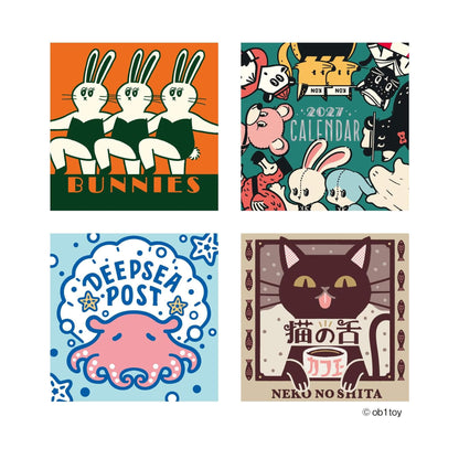 Shinnippon Calendar × ob1toy Mini Wall Calendar 2027