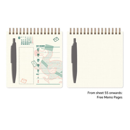 Shinnippon Calendar × ob1toy Scribble Weekly Calendar 2027