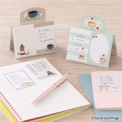 Hisago × Tocoro Comugi Standing Sticky Notes Big - Moshi Moshi Telephone Black Cat [Självhäftande anteckningslappar]