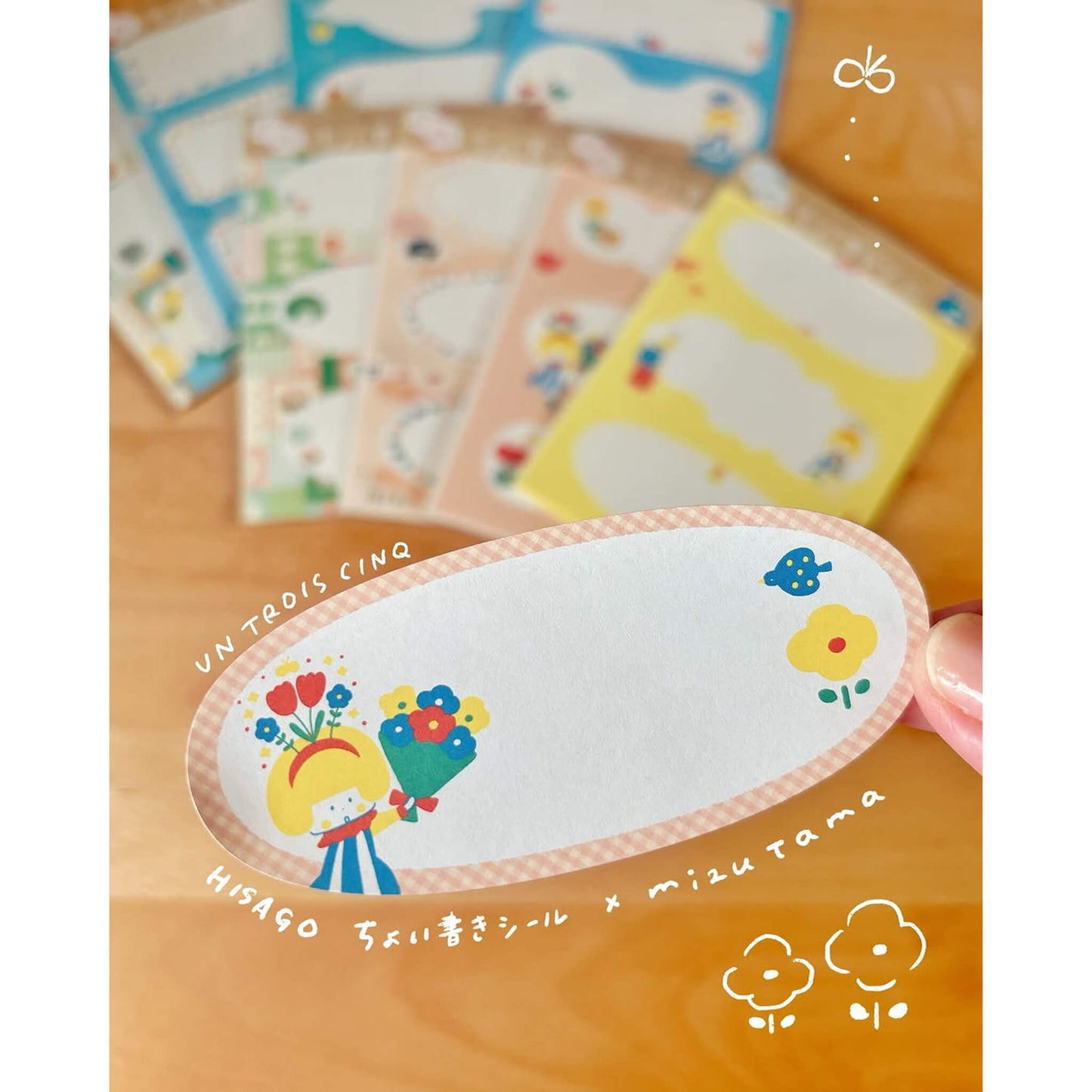Hisago × Mizutama Choikaki Writable Sticker - Oval Bouquet [Klistermärkeark]