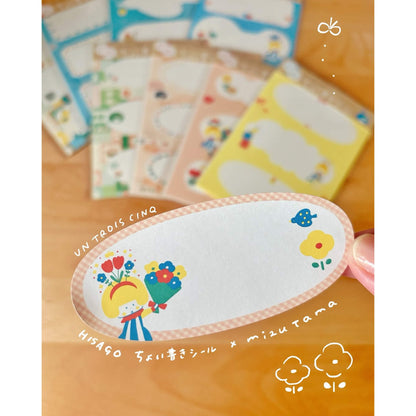Hisago × Mizutama Choikaki Writable Sticker - Oval Frame [Klistermärkeark]