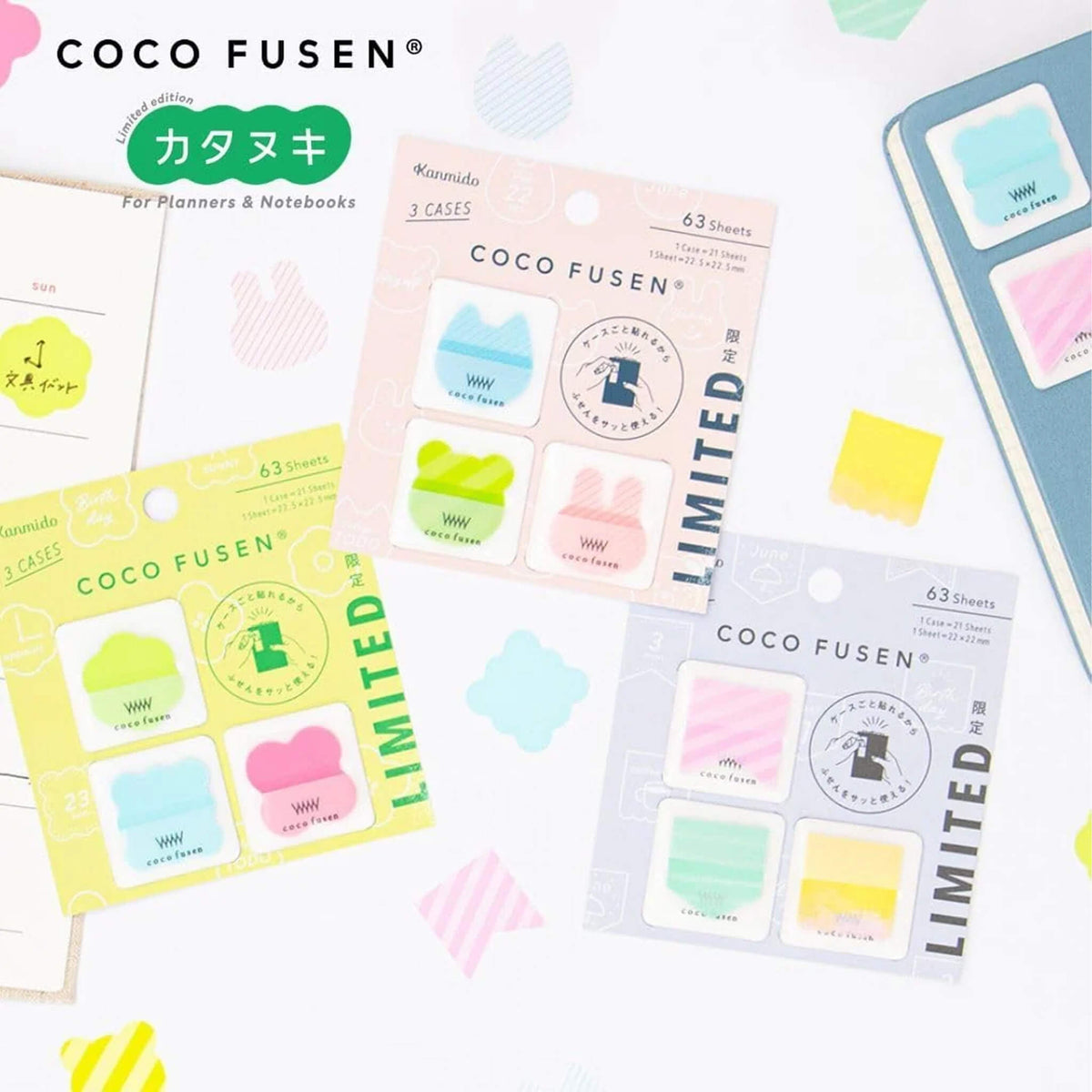Kanmido Coco Fusen Die-Cut Sticky Notes Limited Edition - Flower