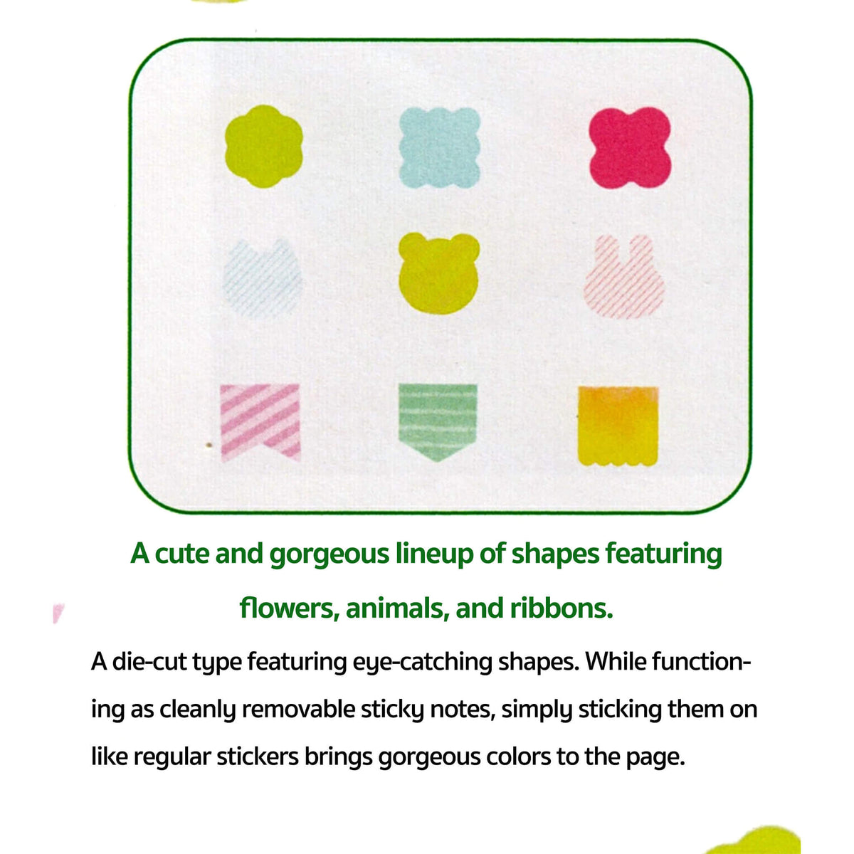 Kanmido Coco Fusen Die-Cut Sticky Notes Limited Edition - Flower