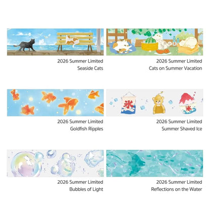 BGM Foil Clear Tape 2026 Summer Limited - Seaside Cats [PET-filmtape]