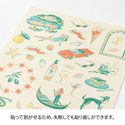 Midori Planner Sticker - Travel Story Series - Italy [Klistermärkeark]