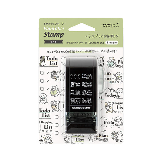 Midori Paintable Rotating Stamp Dial - List [Roterande stämpel]