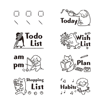 Midori Paintable Rotating Stamp Dial - List [Roterande stämpel]