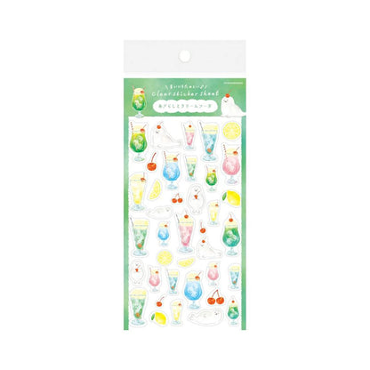 Furukawa Shiko Sticker Sheet - Seal and Cream Soda - Wa-Life 2025 Summer Limited [Klistermärkeark]