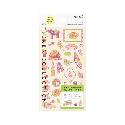 Midori Planner Sticker - Travel Story Series - Thailand [Klistermärkeark]