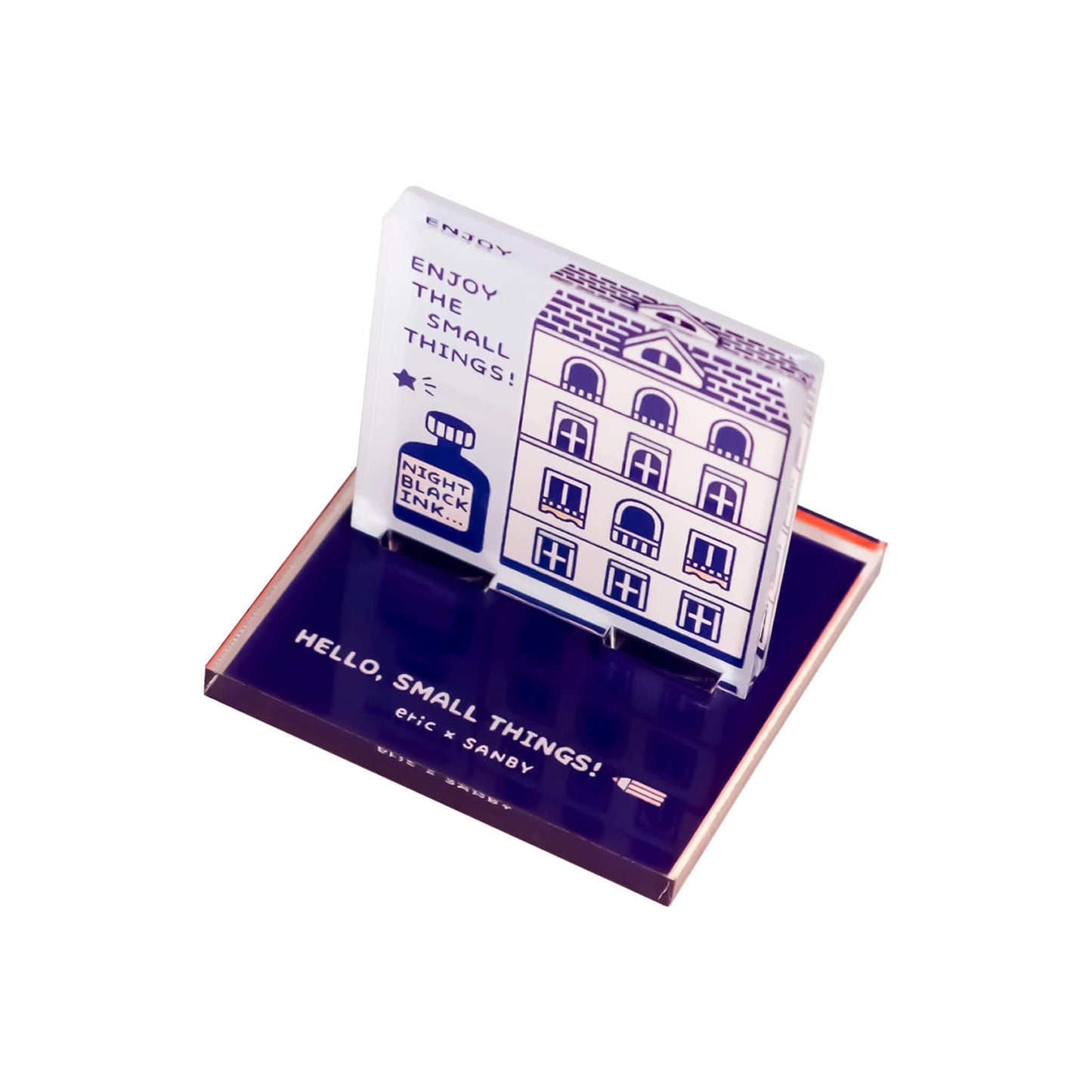 SANBY × Eric Small Things Acrylic Stand Stamp - Town [Gummistämpel]